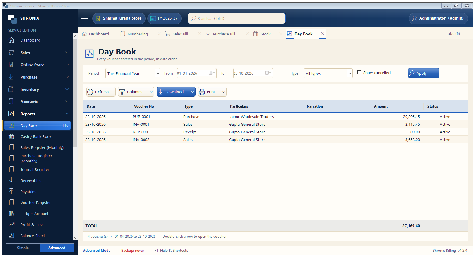 Day book